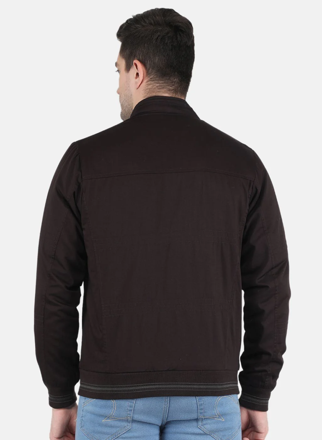 Men Brown Reversible Printed Jacket - Image 3