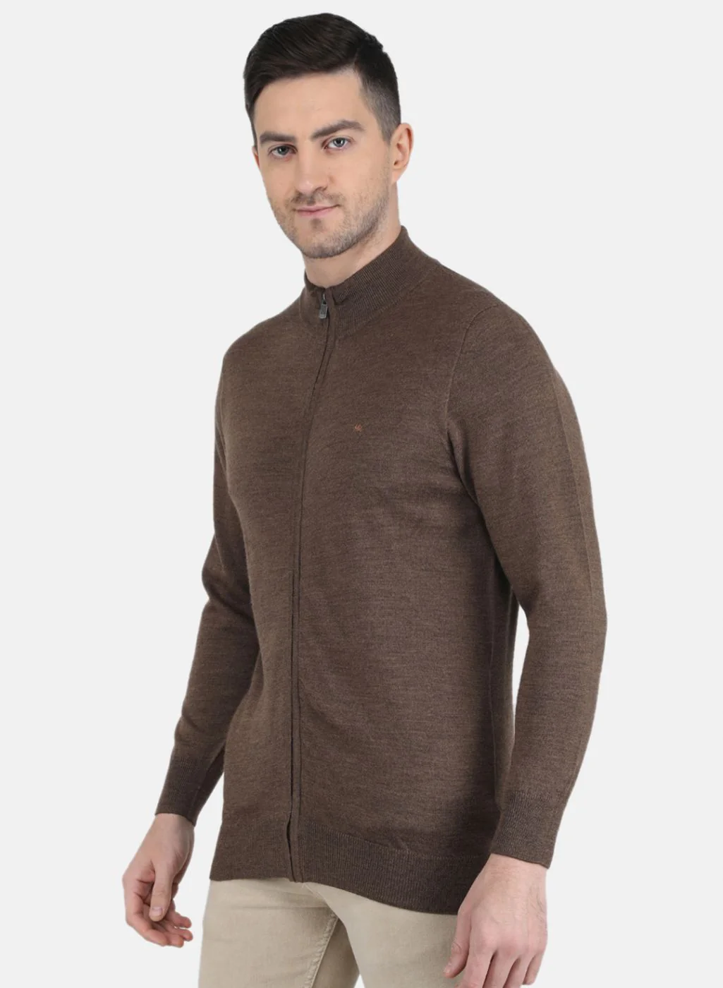 Men Brown Solid Pullover - Image 2