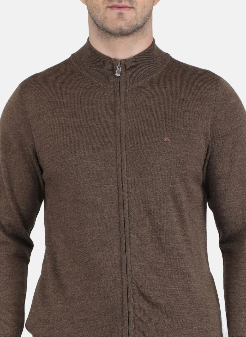 Men Brown Solid Pullover - Image 5