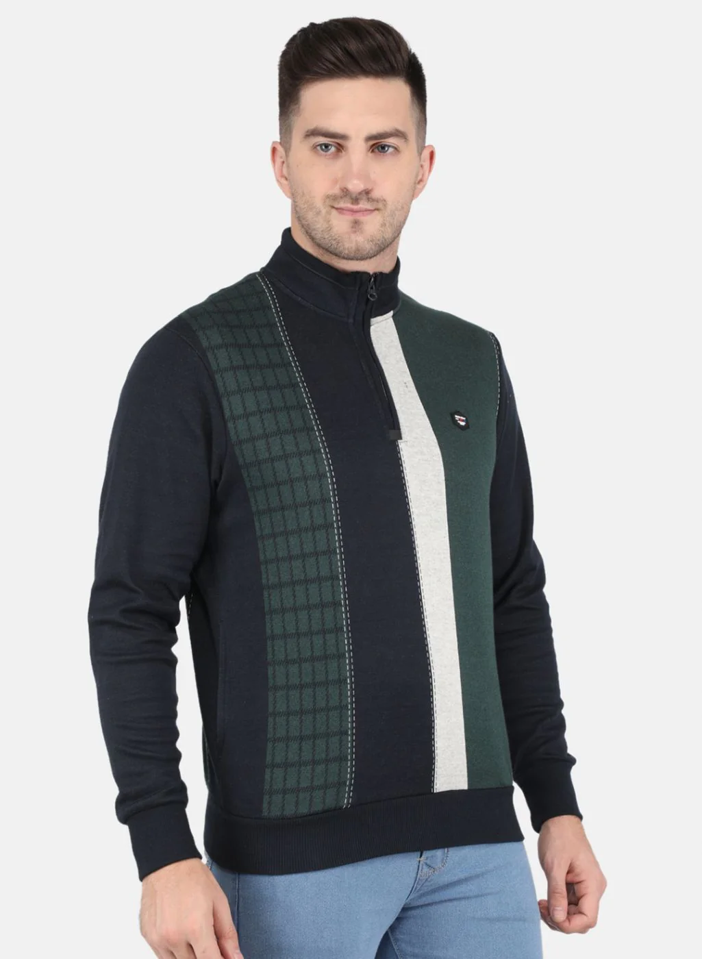 Men Green Printed Sweatshirt - Image 6
