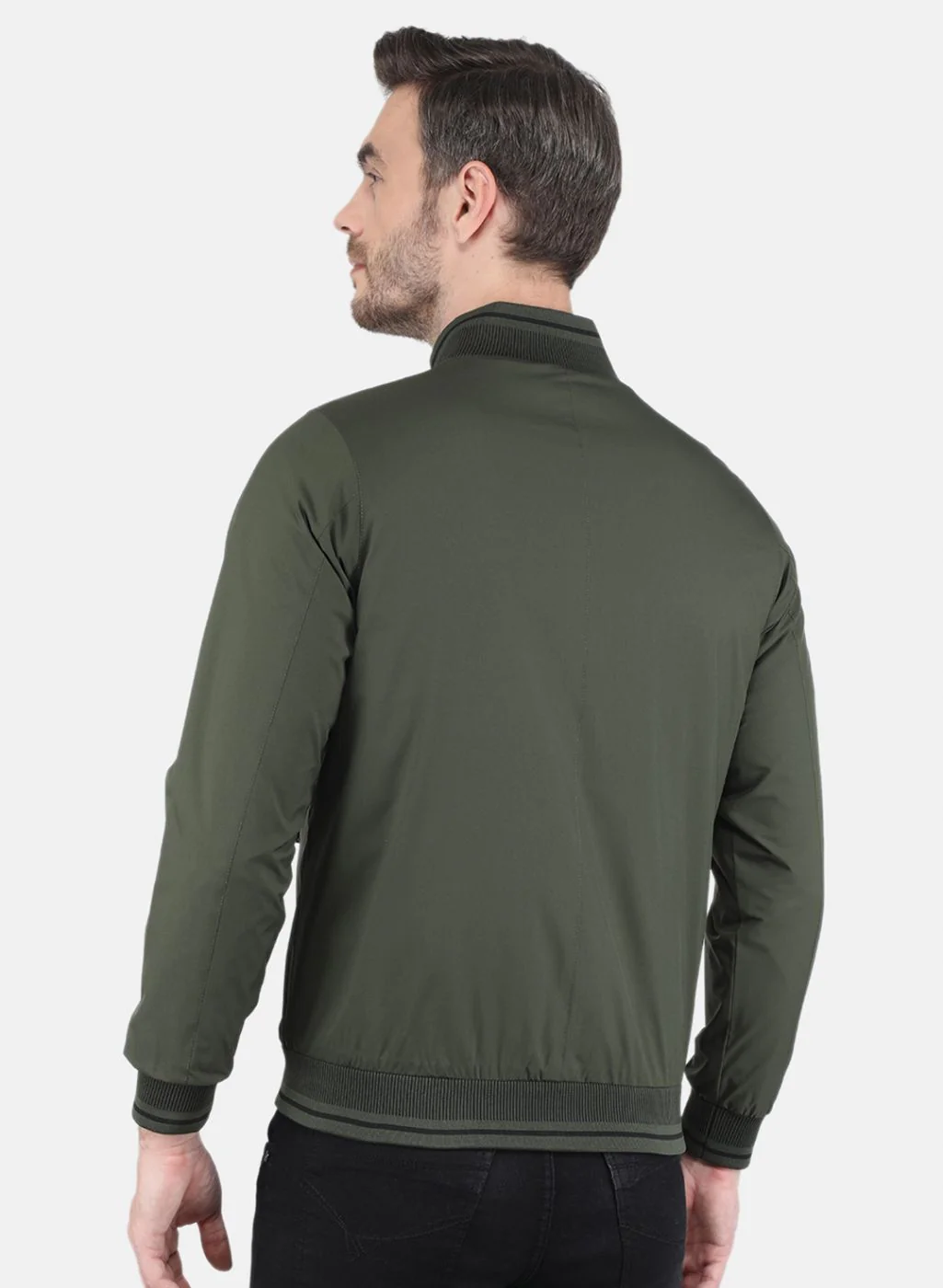 Men Green Solid Jacket - Image 3