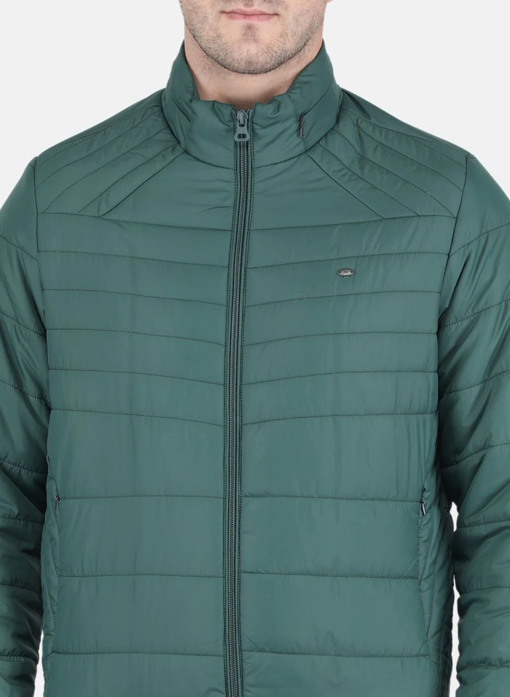 Men Green Solid Jacket - Image 5