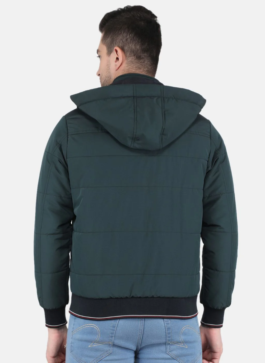 Men Green Solid Jacket - Image 3