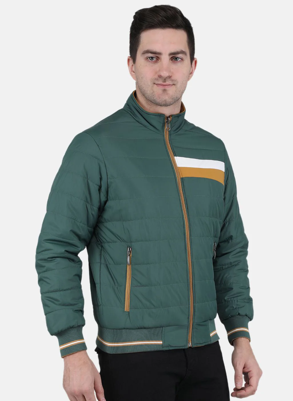 Men Green Solid Jacket - Image 6