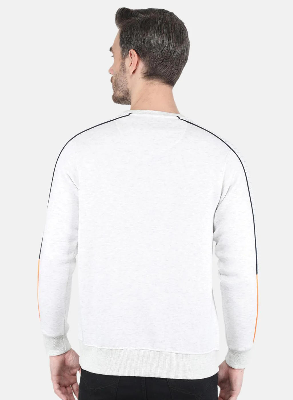 Men Grey Printed Sweatshirt - Image 3