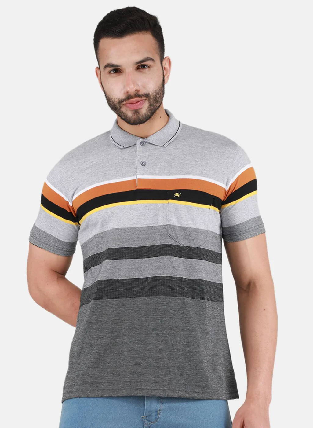 Men Grey Printed T-Shirt