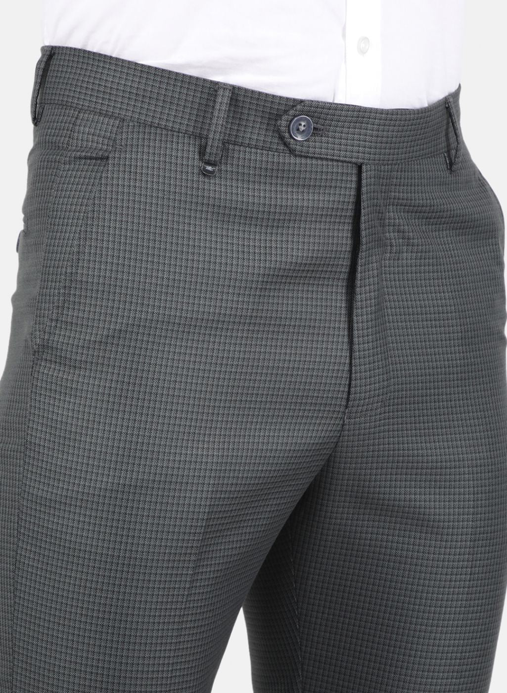 Men Grey Slim Fit Trouser - Image 5