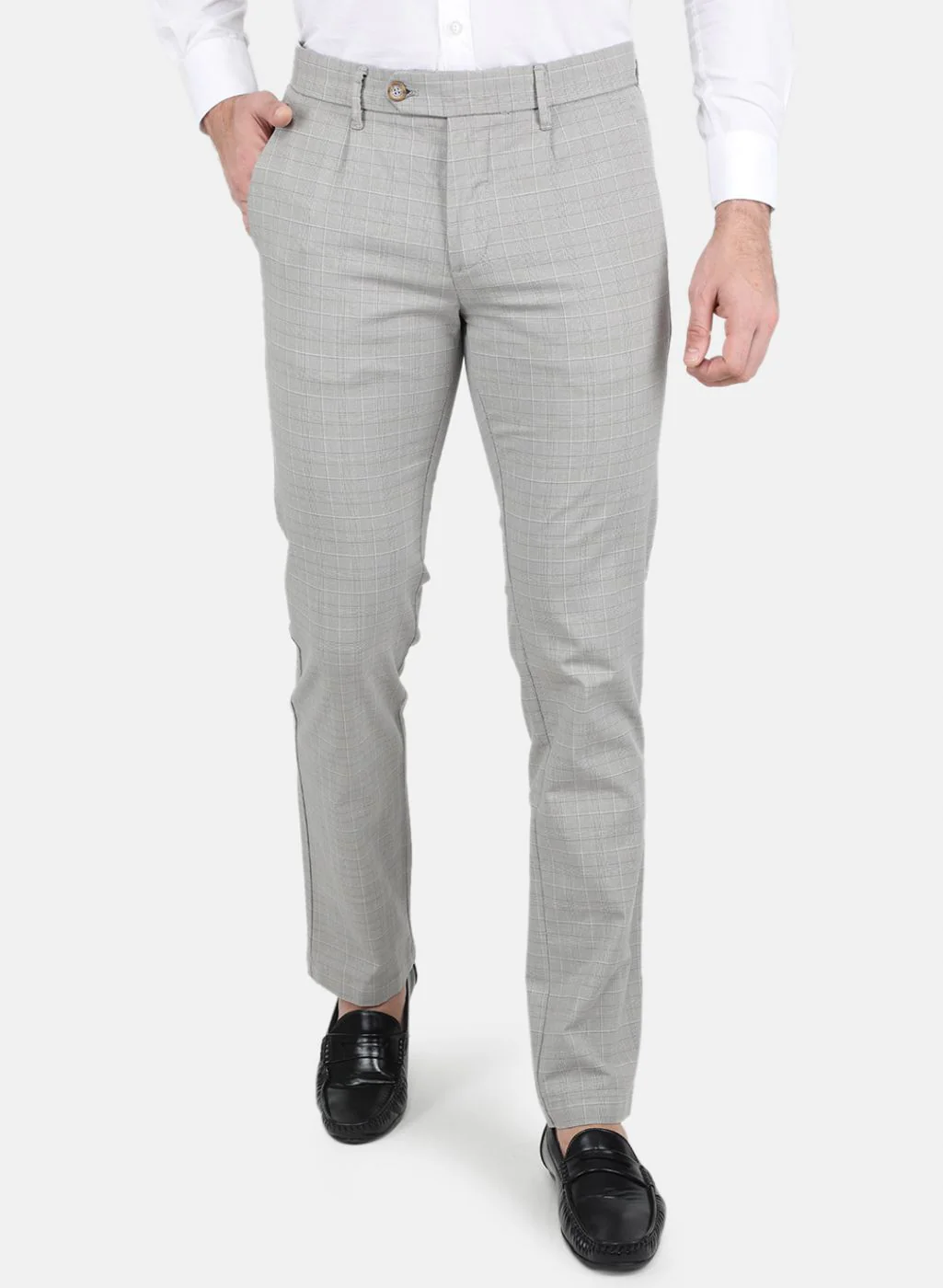 Men Grey Smart Fit Trouser