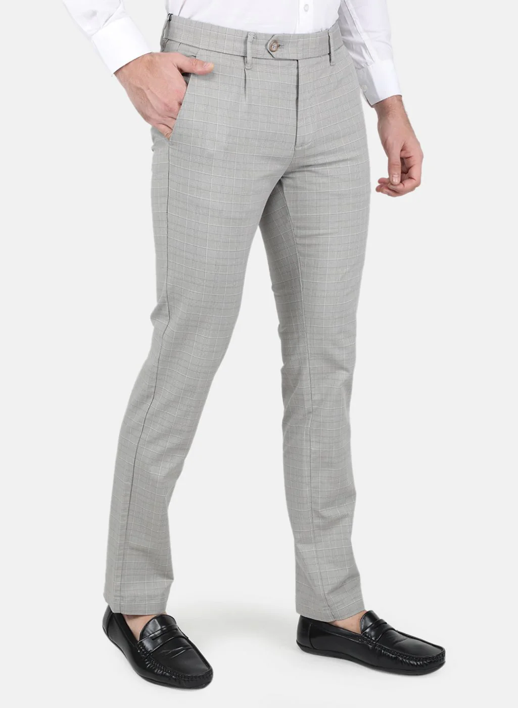 Men Grey Smart Fit Trouser - Image 6