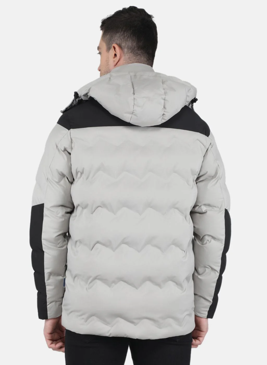 Men Grey Solid Jacket - Image 3