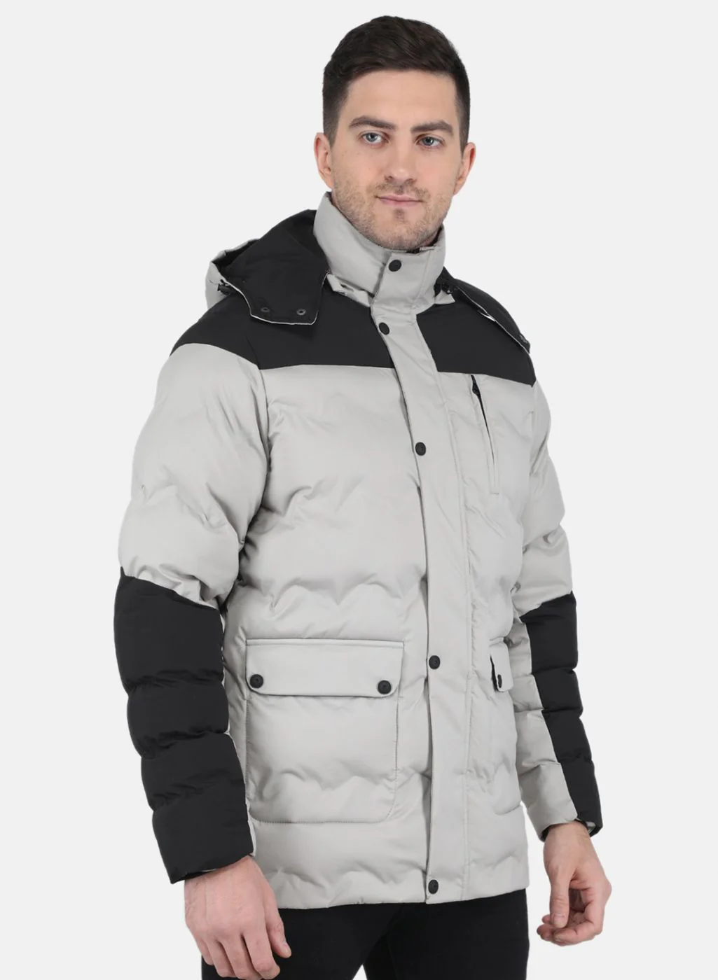 Men Grey Solid Jacket - Image 6
