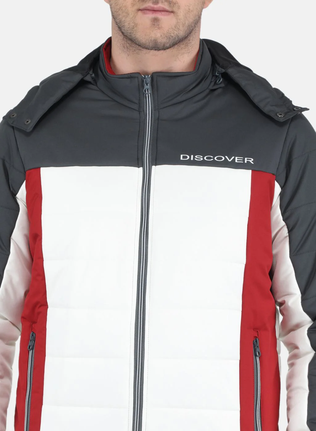 Men Grey Solid Jacket - Image 5
