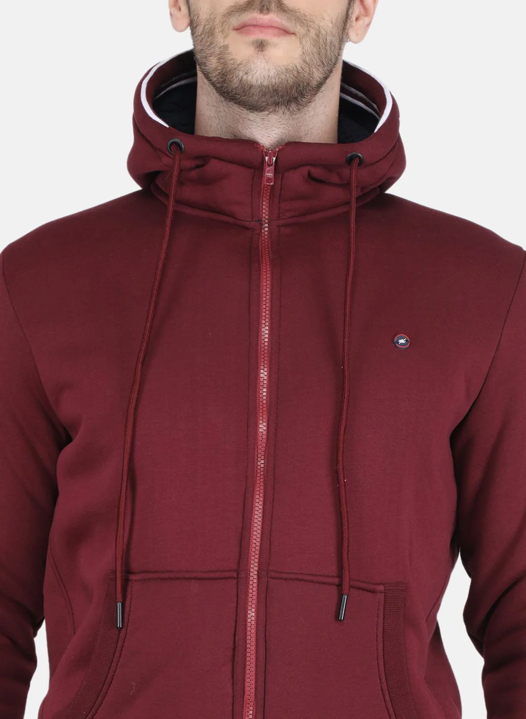 Men Maroon Solid Tracksuit - Image 6