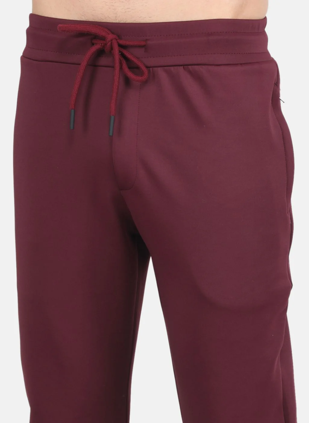 Men Maroon Solid Tracksuit - Image 5