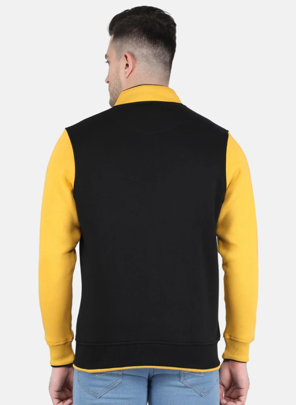 Men Mustard Printed Sweatshirt - Image 3