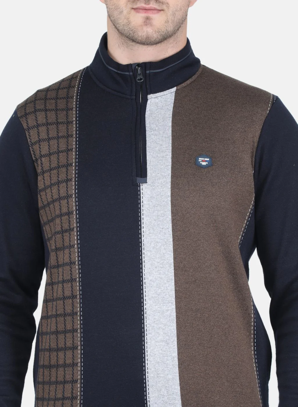 Men NAvy Blue Printed Sweatshirt - Image 5