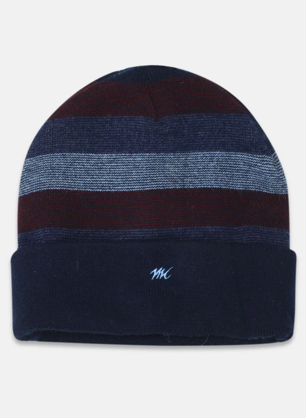 Men NAvy Blue Self Design Cap