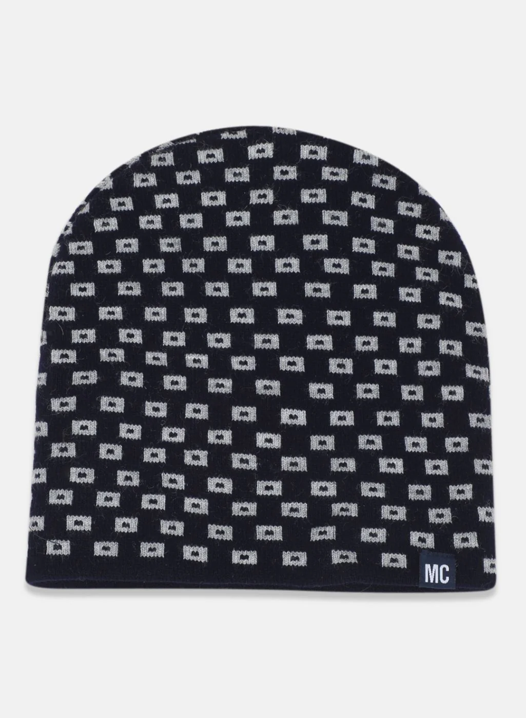 Men NAvy Blue Self Design Cap