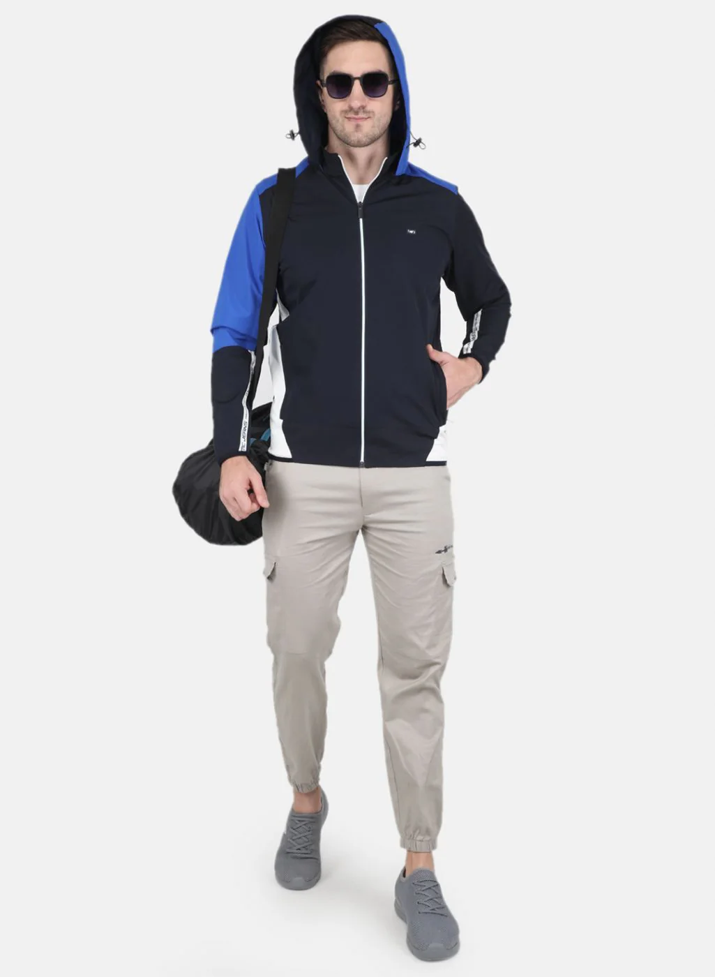 Men NAvy Blue Solid Jacket - Image 4