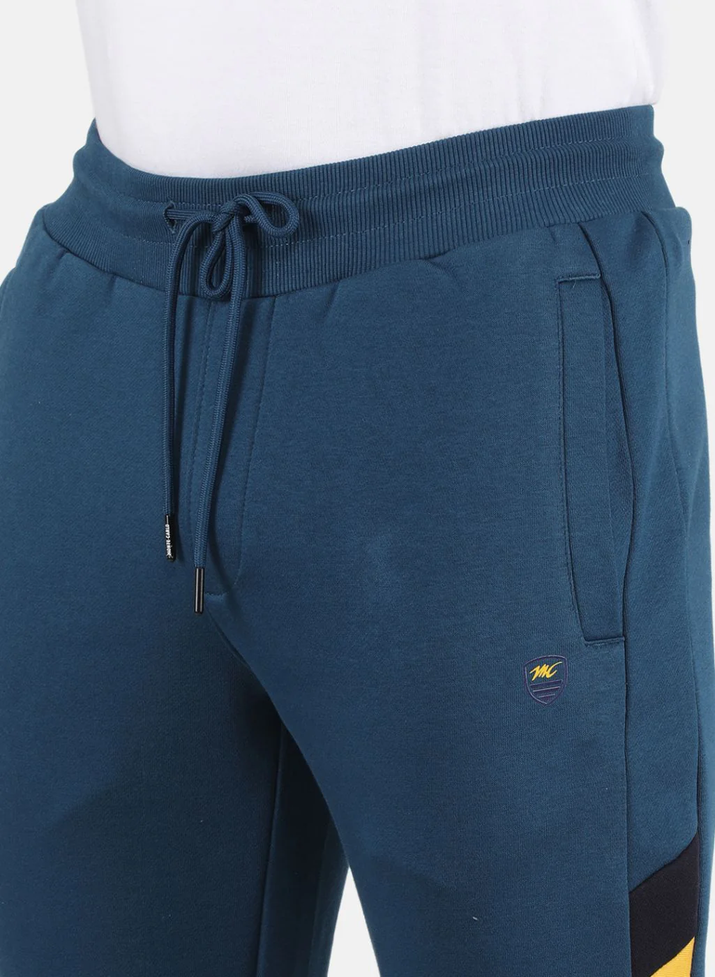 Men NAvy Blue Solid Tracksuit - Image 6