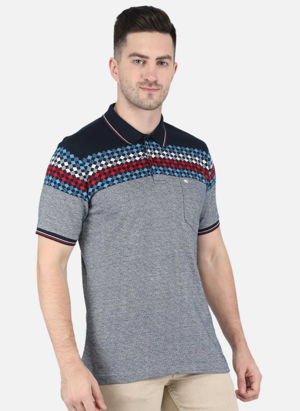 Men NAvy Blue Stripe T-Shirt - Image 6