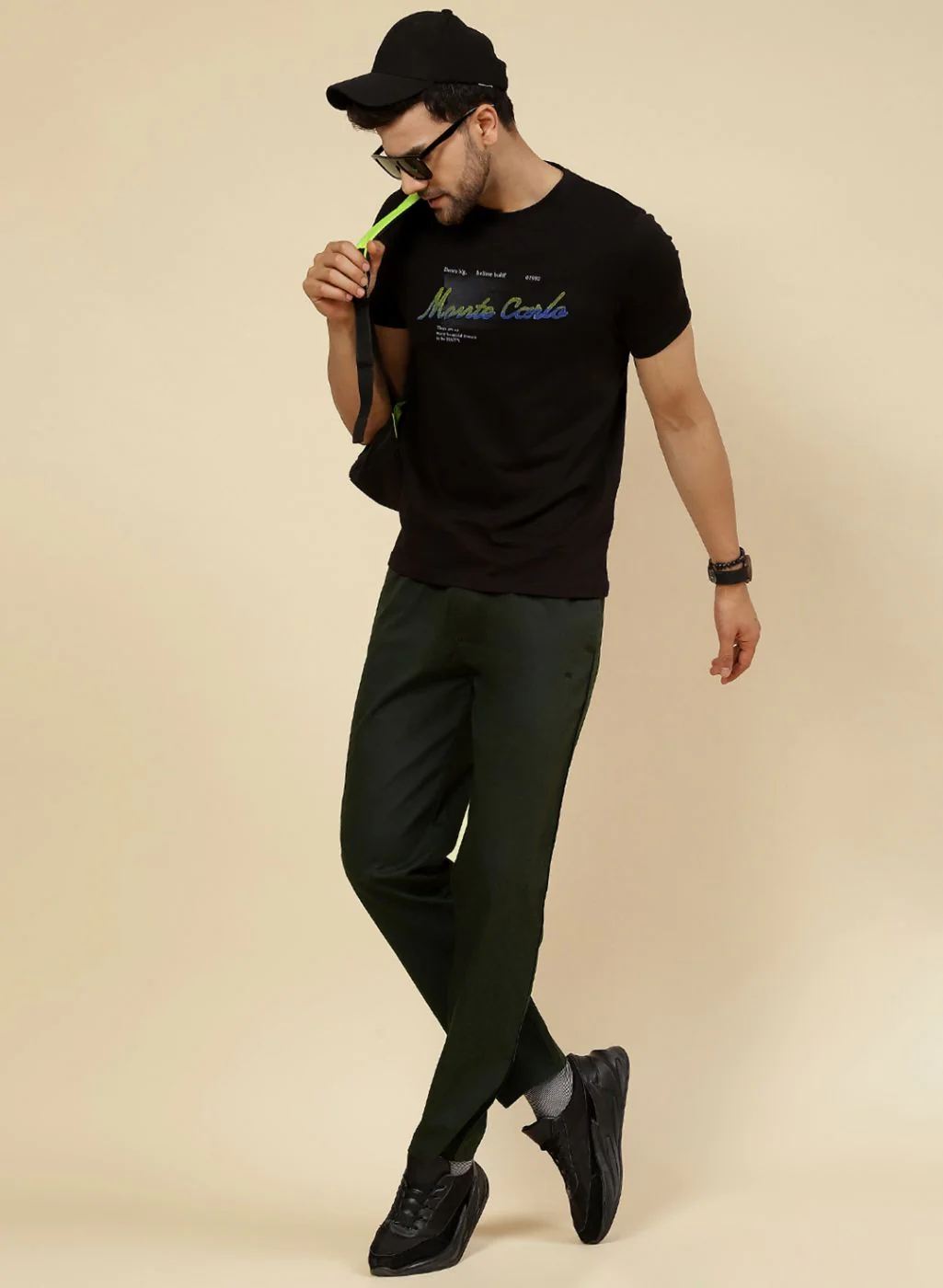 Men Olive Regular Fit Lower