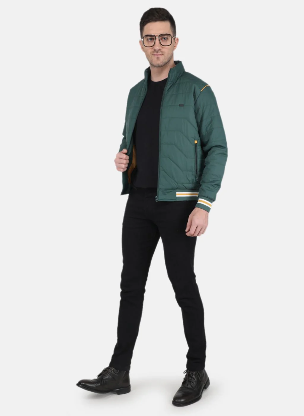 Men Olive Solid Jacket - Image 4