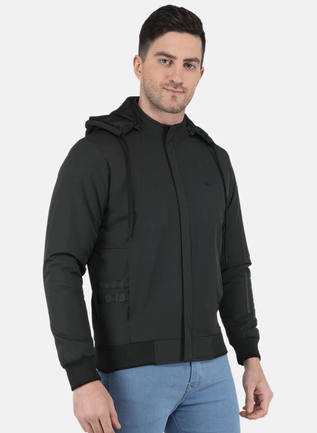 Men Olive Solid Jacket - Image 6