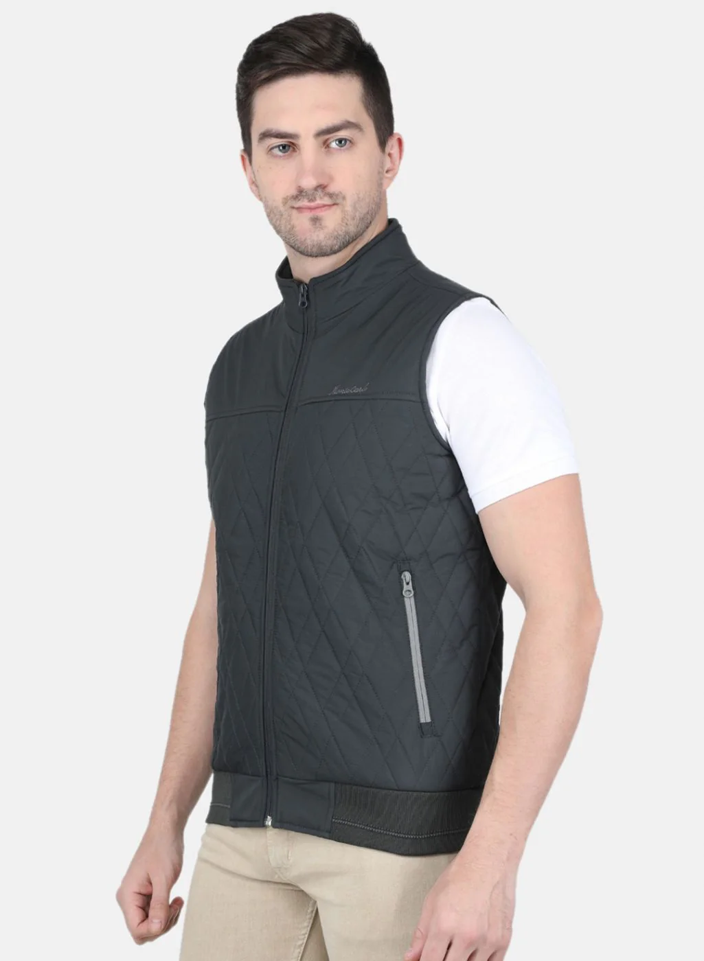 Men Olive Solid Jacket - Image 2