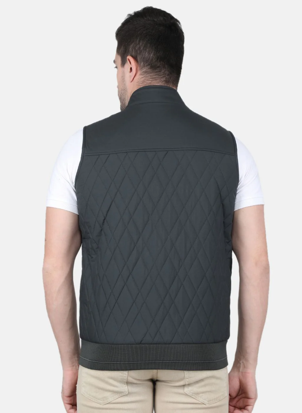 Men Olive Solid Jacket - Image 3
