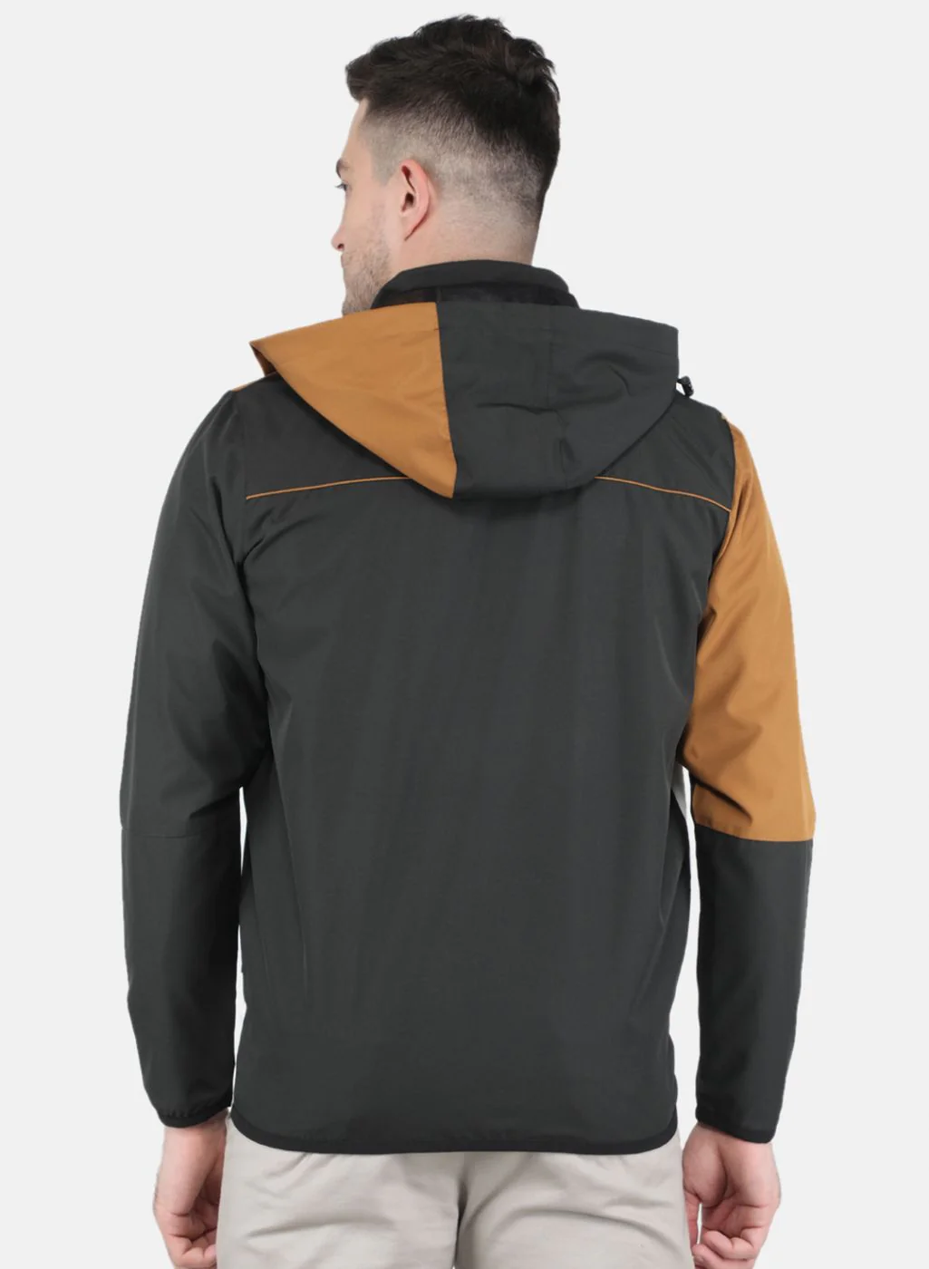 Men Olive Solid Jacket - Image 3