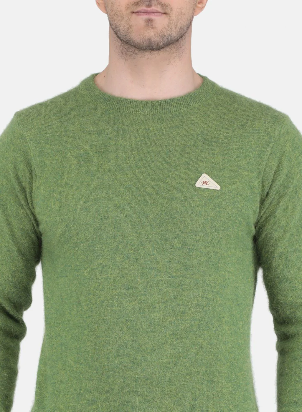 Men Olive Solid Pullover - Image 5