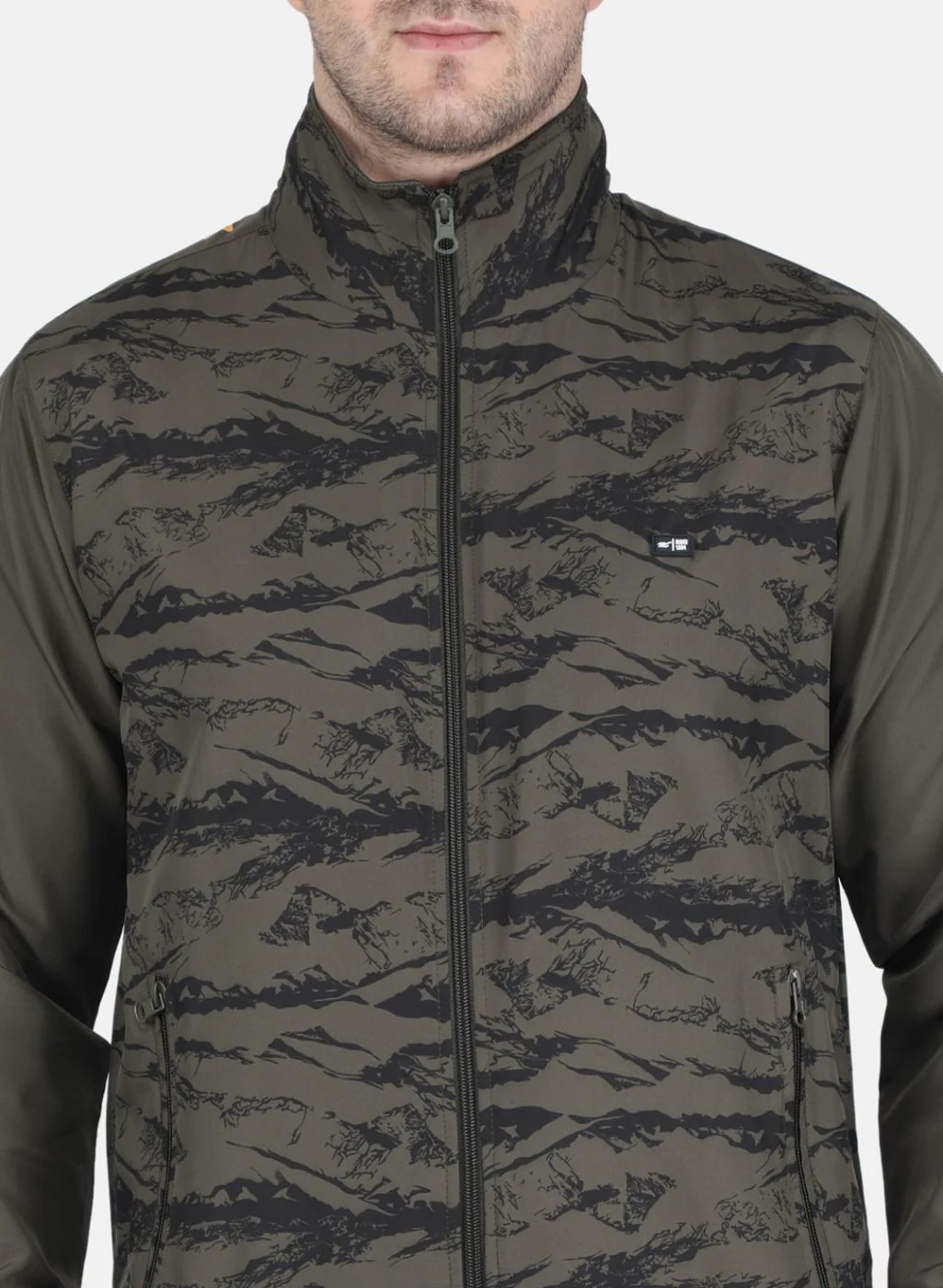 Men Olive Solid Tracksuit - Image 5