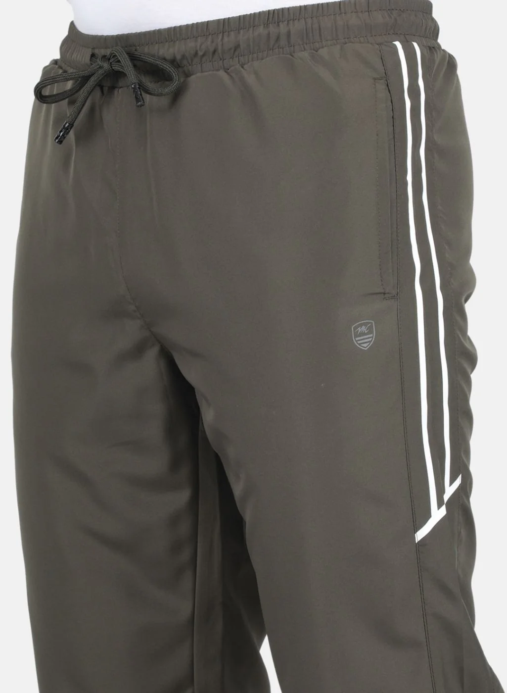 Men Olive Solid Tracksuit - Image 6