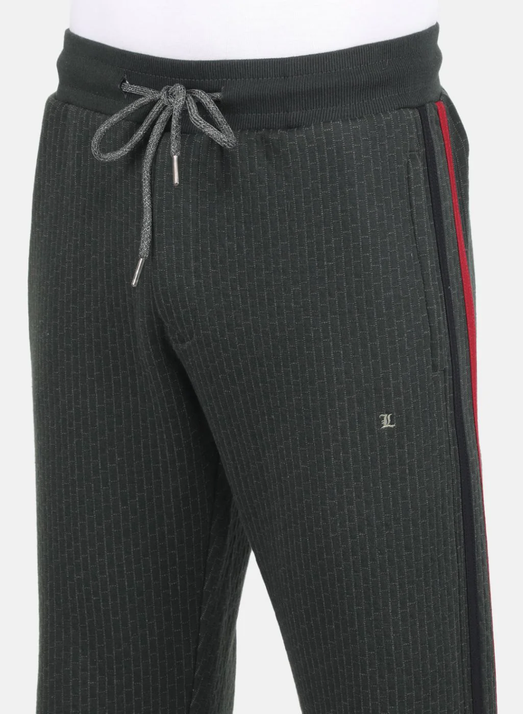 Men Olive Solid Tracksuit - Image 5