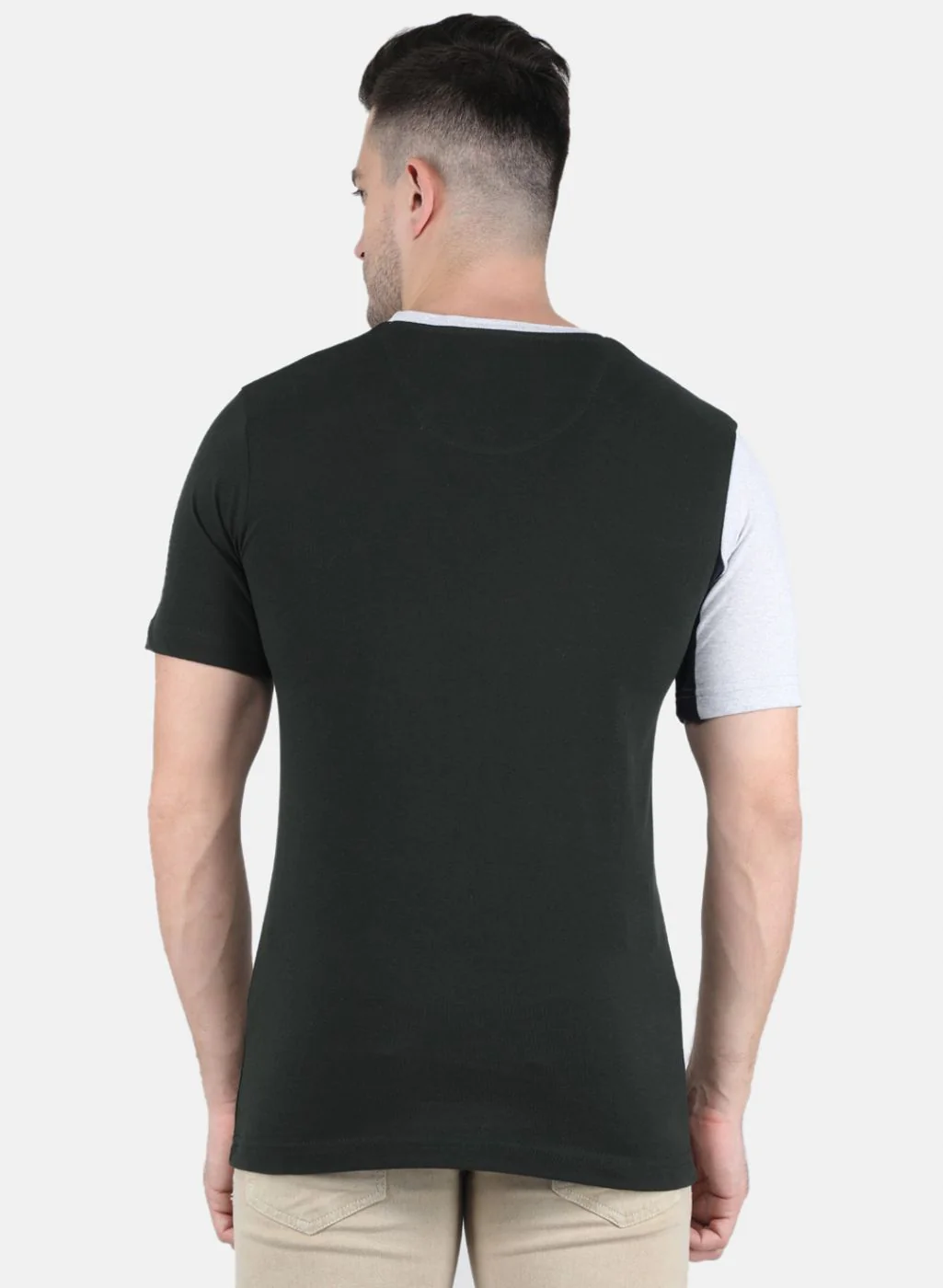 Men Olive Stripe T-Shirt - Image 3