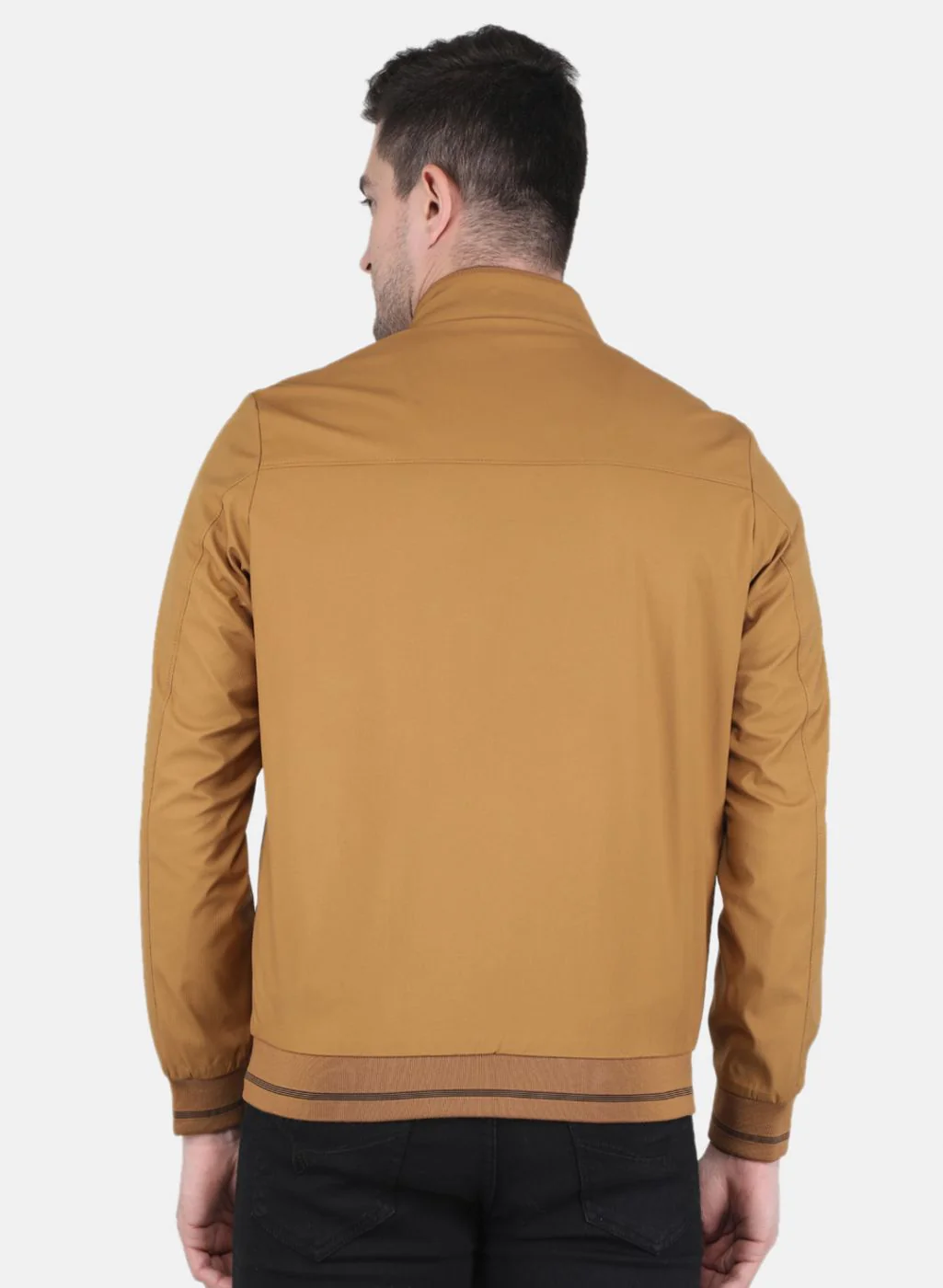Men Orange Printed Jacket - Image 3