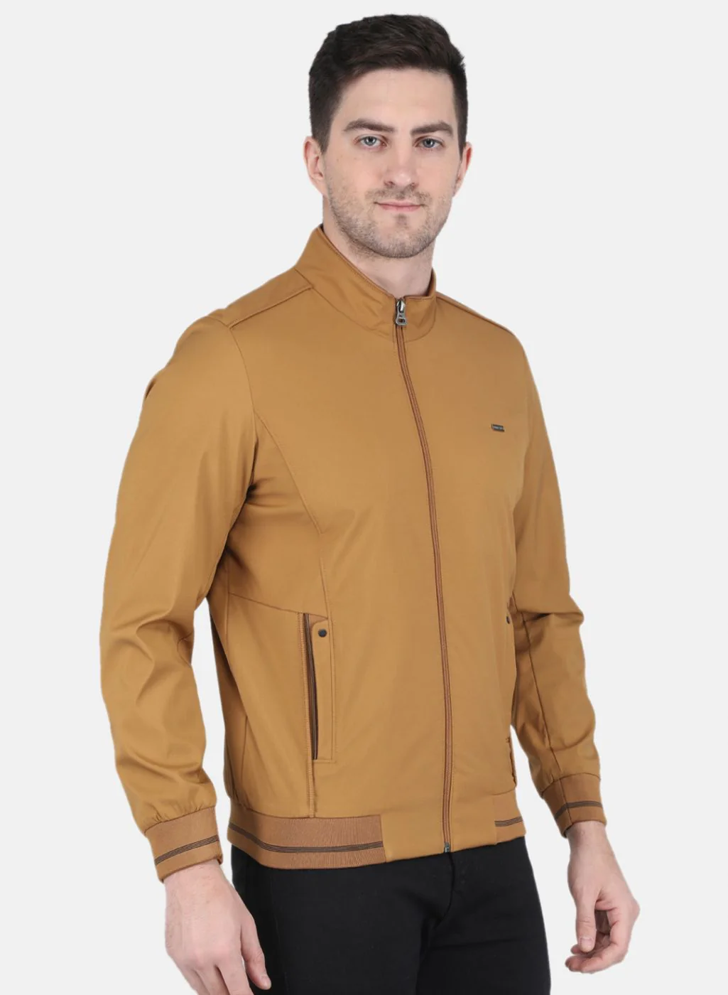 Men Orange Printed Jacket - Image 6