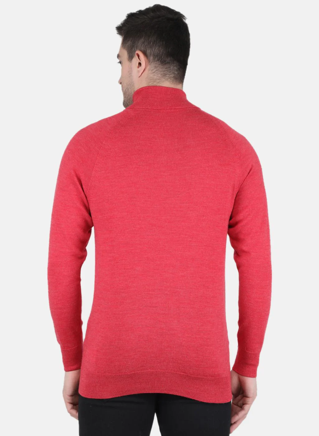 Men Pink Solid Pullover - Image 4