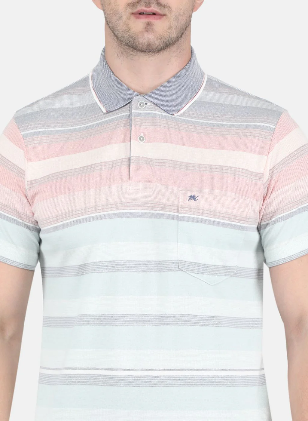 Men Pink Solid T-Shirt - Image 5