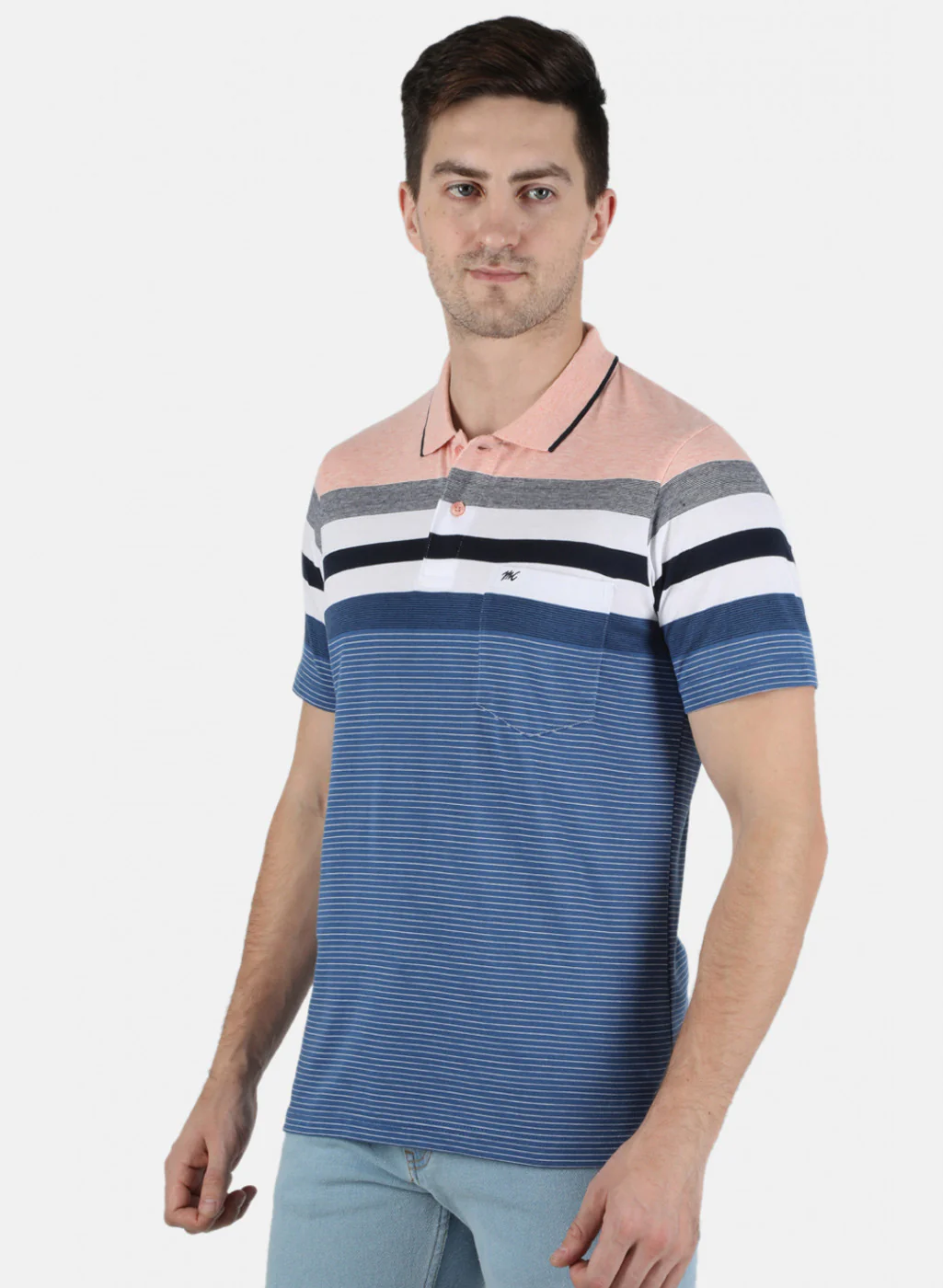 Men Pink Stripe T-Shirt