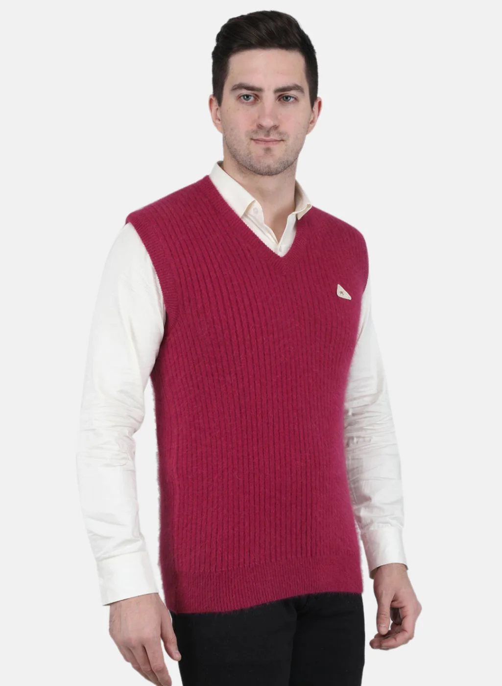 Men Purple Solid Sweater - Image 6