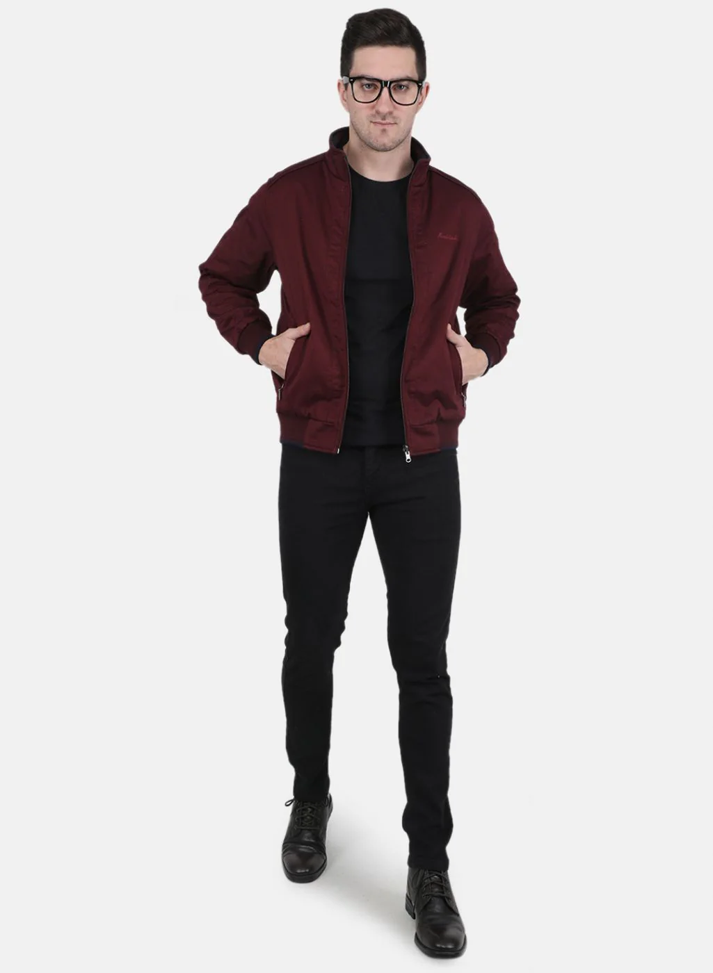 Men Red Check Jacket - Image 4