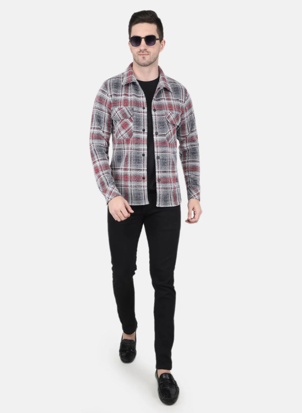 Men Red Printed Sweatshirt - Image 4