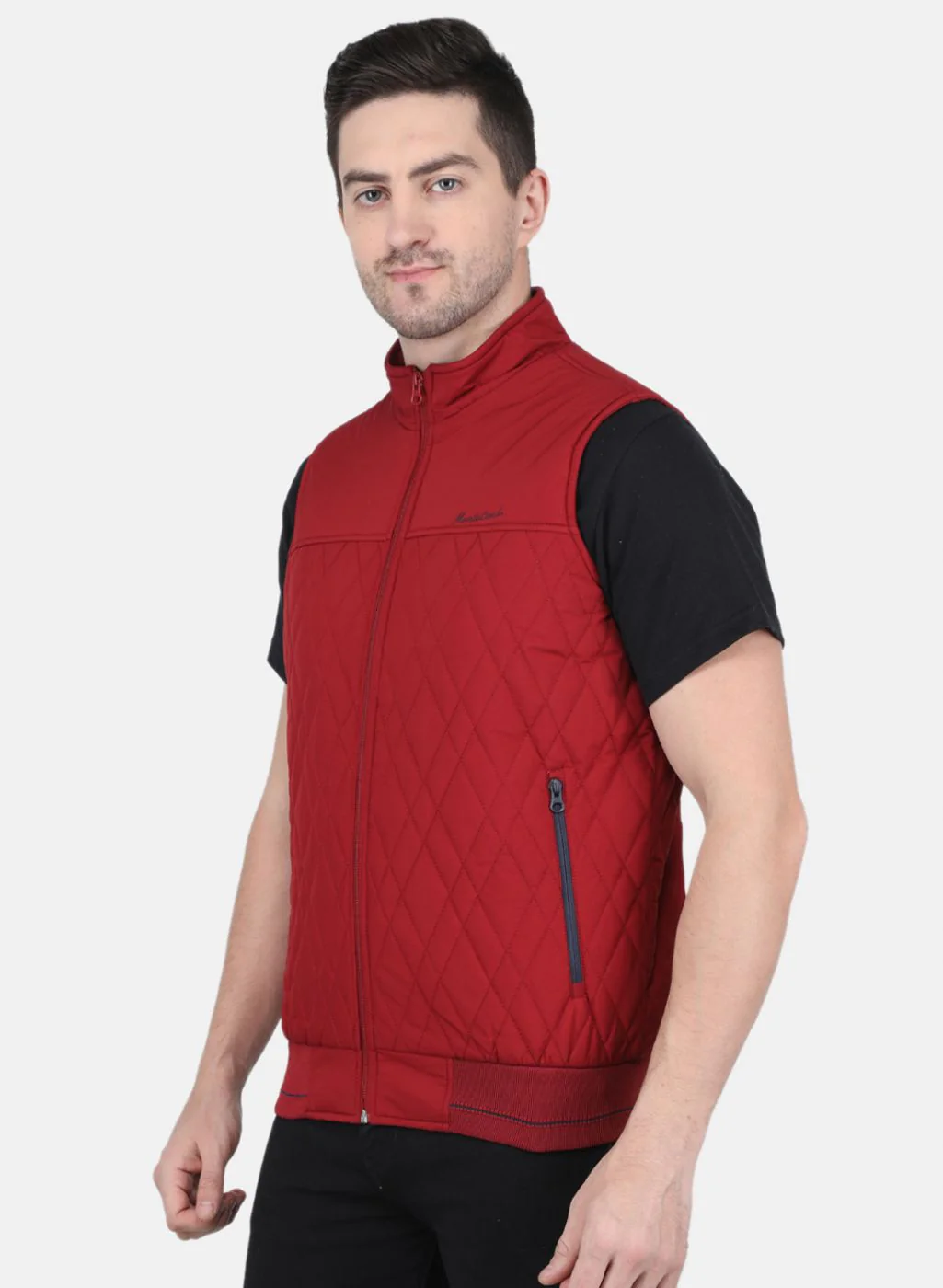 Men Red Solid Jacket - Image 2