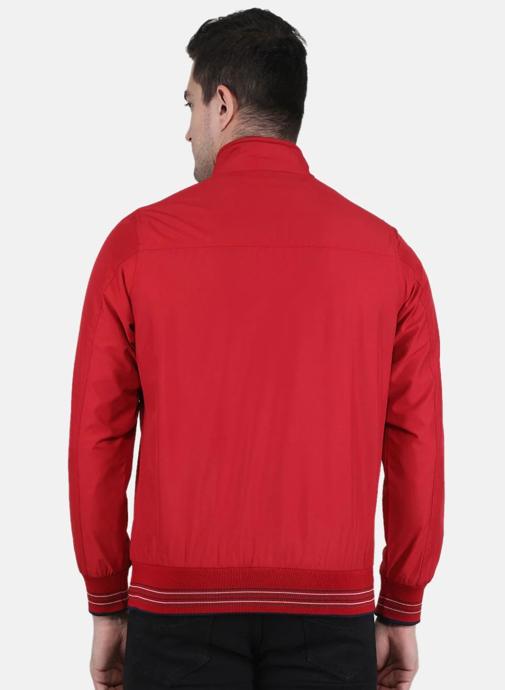 Men Red Solid Jacket - Image 3