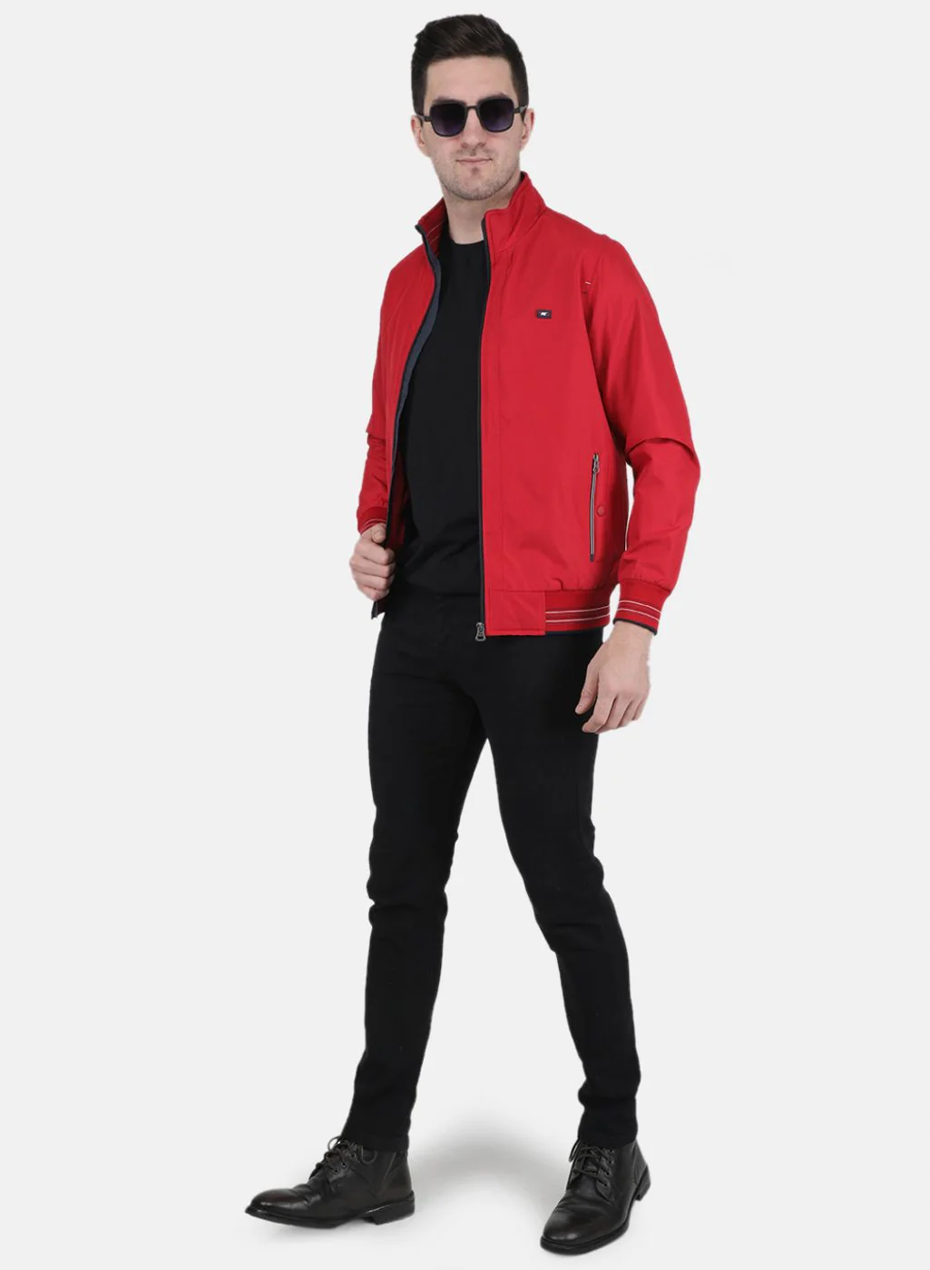 Men Red Solid Jacket - Image 4