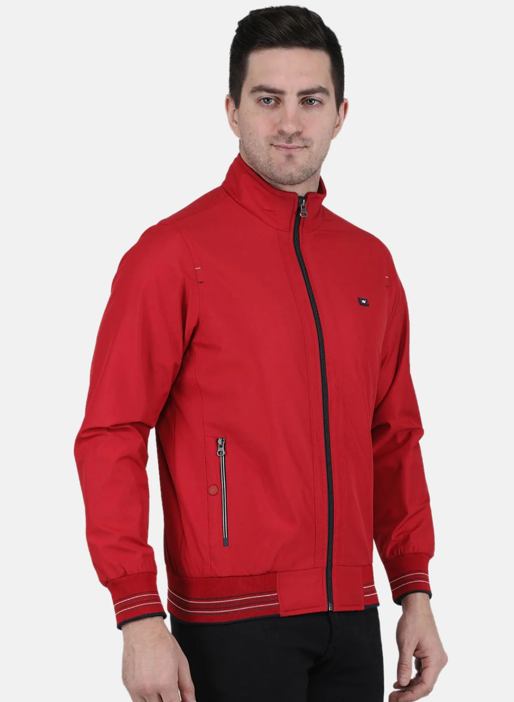 Men Red Solid Jacket - Image 6