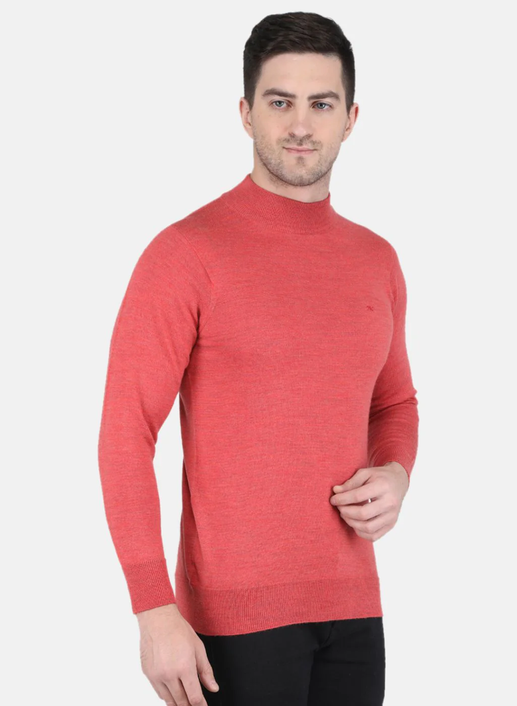 Men Red Solid Pullover - Image 6