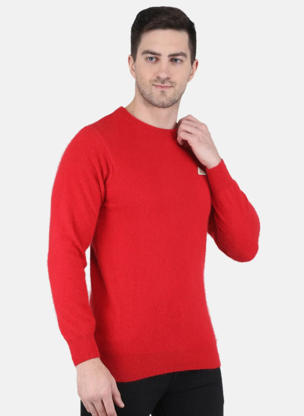 Men Red Solid Pullover - Image 6